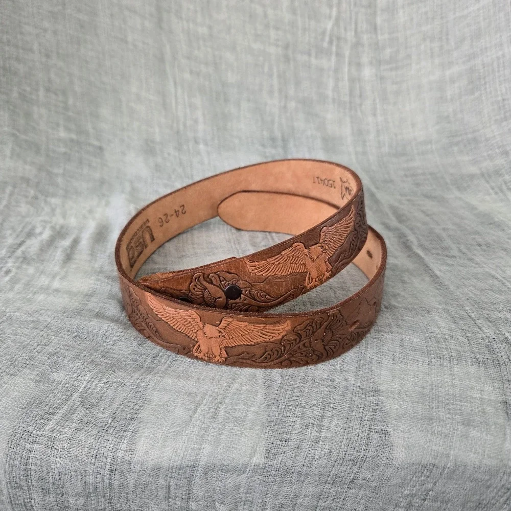 USAccessories Youth Hand Painted Genuine Leather Belt  24